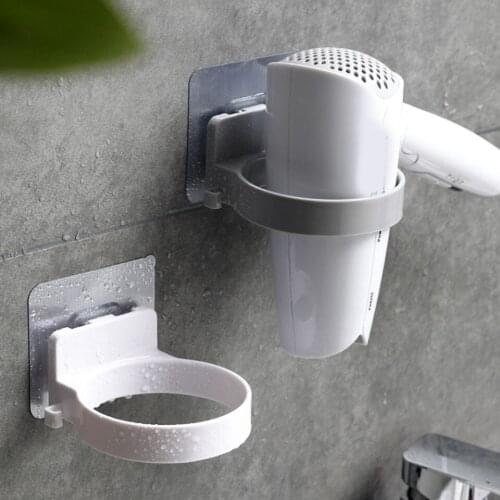 ABS Wall-mounted Hair Dryer Holder Bathroom Shelf Storage Hairdryer Holder Rack Organizer for Hairdryer