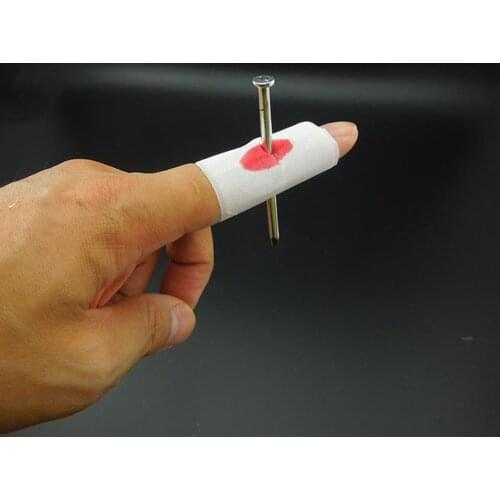 NEW Prank Maker Trick Fun Novelty Funny Joke Toy Fake Nail Through Finger Trick Halloween Kids Gags April FoolS Day Cosplay