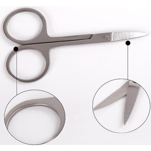 1pc Permanent Makeup Cosmetic Tools Professional Eyebrow Trimming Scissors Stainless Steel Eyelash Scissors Makeup Tools