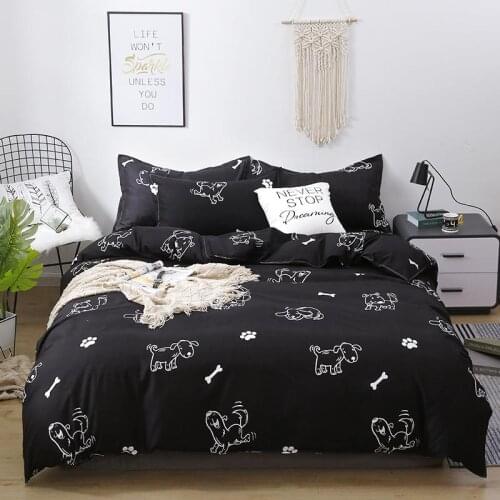 30cartoon dog duvet cover pillowcase 3pcs 220x240,200x200,child quilt cover blanket cover 135x200 ,single double king size