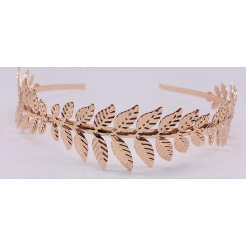 New Fashion Bride Beautiful Simple Generous Metal Leaves Leaf Crown Hair Band Headband Women Girls Hair Accessories Headdress