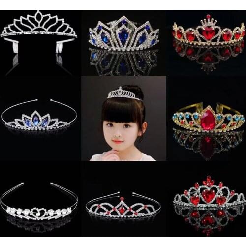 Princess Wedding Bridesmaid Tiara Girl Crystal rhinestones Hair ornaments bridal head ornaments