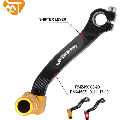 Motorcycle CNC Aluminum Gold Red Shift Pedal lever For SUZUKI RMZ450 2008-2020 RMX450Z rmz 450 z 2010-2011 2017-2019 2018