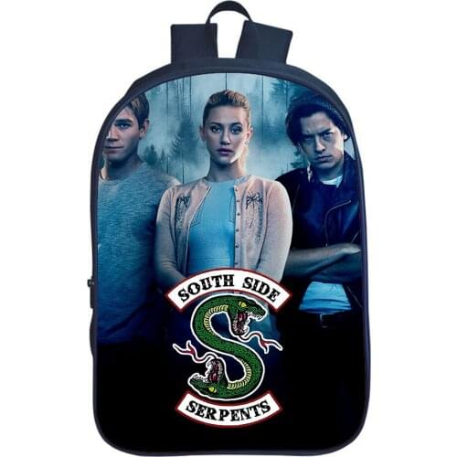 Riverdale Backpack Teens Backpack South Side Printing Fashion Rucksack Girl Bag Boy School Bag Student Bookbag Children Mochila