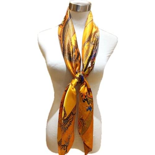 New arrival Design 100% Silk Scarf Scarves Shawl Female Square Large Wraps Printed A Dream in Red Mansions Famous Works