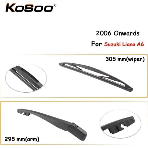KOSOO Auto Rear Wiper Blade For Suzuki Liana A6,305 mm 2006 Onwards Rear Window Windshield Wiper Blades Arm,Car Accessories