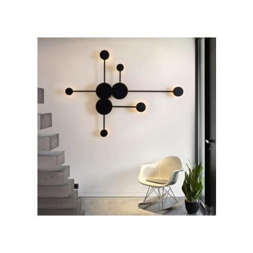 Nordic postmodern minimalist art designer living room decoration wall lamp creative simple personality bedroom bedside lamps