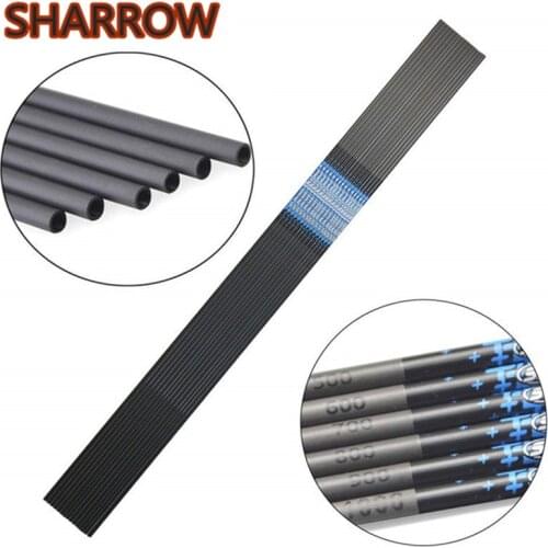 12pcs 30" Archery Pure Carbon Arrows Shaft Spine 500-1000 ID4.2 Arrow DIY Tools For Bow Outdoor Hunting Shooting Accessories