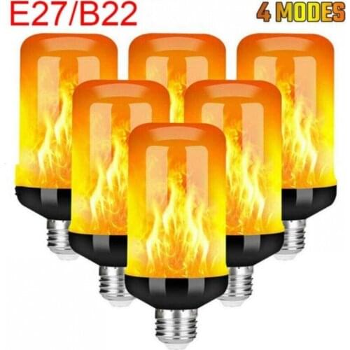 B22 LED Dynamic flame effect light bulb E27 9W Multiple mode Creative corn lamp Decorative lights For bar hotel restaurant party