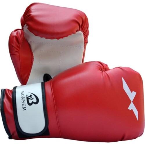 Outdoor Men Women PU Leather Boxing Gloves Punching Mitten Muay Thai Boxing Gloves Equipment Boxer Accessory High Quality
