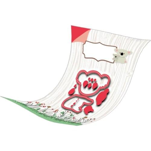 Koala Bamboo Leaf Plant Love Cutting Dies Scrapbook Diary Decoration Stencil Embossing Template DIY Greeting Card Handmade