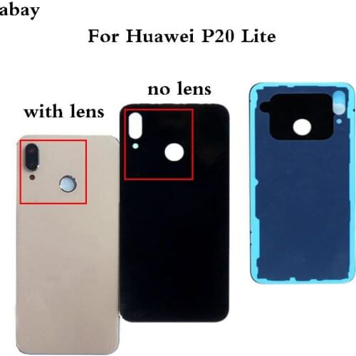 For Huawei P20 Lite Battery Cover Back Glass Door Housing Case For Huawei P20 Lite Battery Cover P20lite Rear Panel With Lens