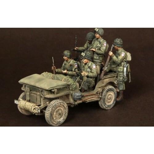 1/35 Resin Figure Building Kit U.S. Soldiers Airborne (no car)