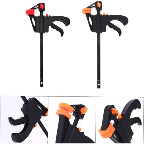 4 Inch Quick Ratchet Release Speed Squeeze Wood Working Work Bar Clamp Clip Kit Spreader Gadget Tool DIY Hand Woodworking