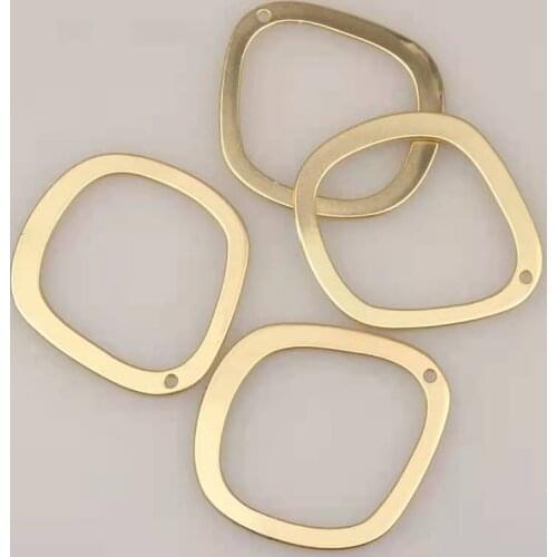 10pcs/lot 44*40mm Zinc Alloy Gold Geometric Hollow Charms Linker Connector For DIY Exaggerated Earrings Accessories