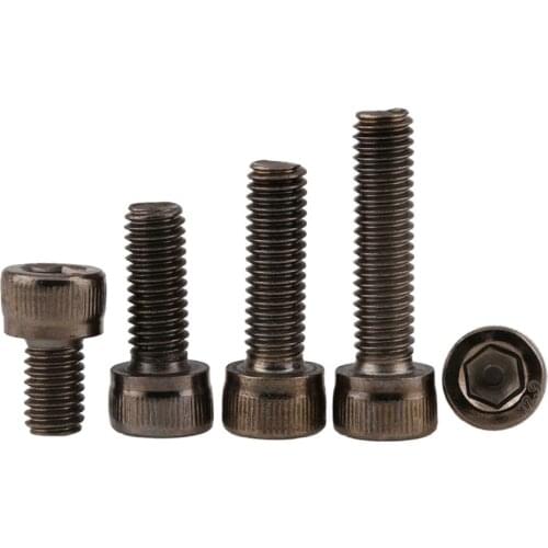 Cheese head hex socket bolt 12.9 Black nickel cup head hexagon socket screw 10Pcs