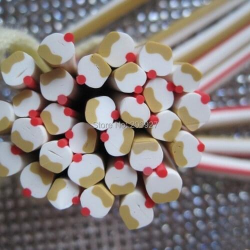5pcs M-13 5mm Cute Cake Cane Fancy Nail Art Polymer Clay Cane Nail Art Decoration