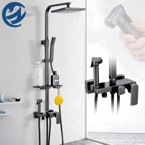 Oil Rubbed Bronze Shower Faucets Bathroom Shower Tap Faucet Bidet Faucet Rainfall Mixer shower Set Shower Spray Gun 3&4 Ways