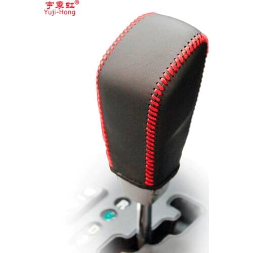 Yuji-Hong Car Gear Covers for Ssangyong Actyon 2006-2007 Automatic Shift Genuine Leather Hand-stitched Cover