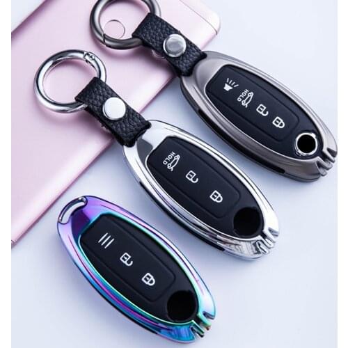 Zinc alloy + silicone car key case Full cover For Nissan Qashqai J10 J11 X-Trail t31 t32 kicks Tiida Pathfinder Murano Note Juke