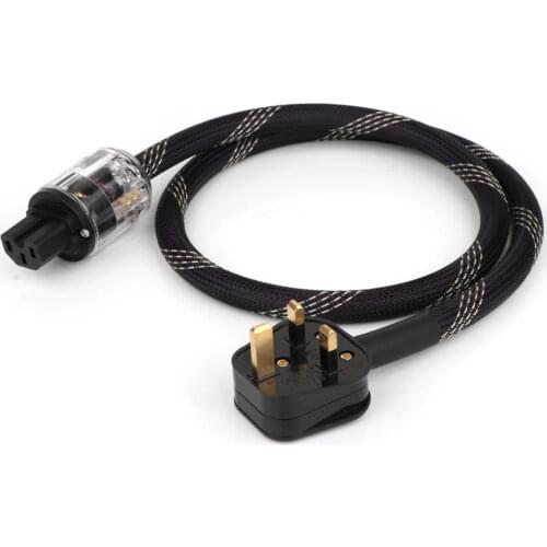 D504 Silver plated Power cable Uk Power cable with 15A IEC HI End HIFI uk Power cable