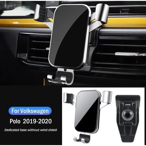 Car Mobile Phone Holder Air Vent Mounts GPS Stand Navigation Bracket For Volkswagen VW Polo MK6 2019 2020 Car Accessories