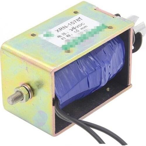Push-pull type through frame solenoid DC magnet XRN-1578T 110W DC 12V 24V Stroke 10mm