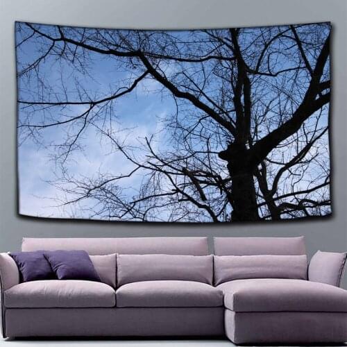 Tapestry Starry Night Forest Wall Tapestry Tree Wall Hanging Boho Decor Hippie Mandala Tapestry Large