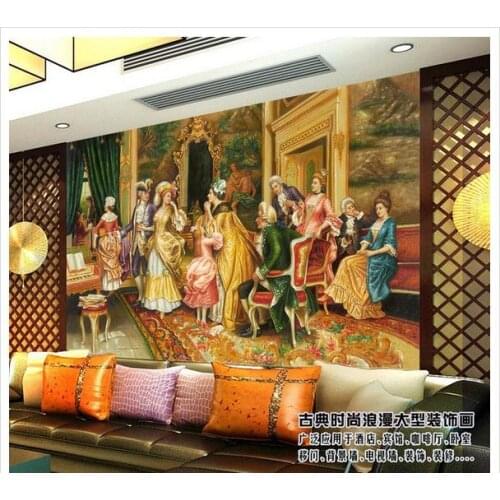 Customized 3d wallpaper 3d tv wall paper murals Palace painting sofa setting wall picture wallpaper