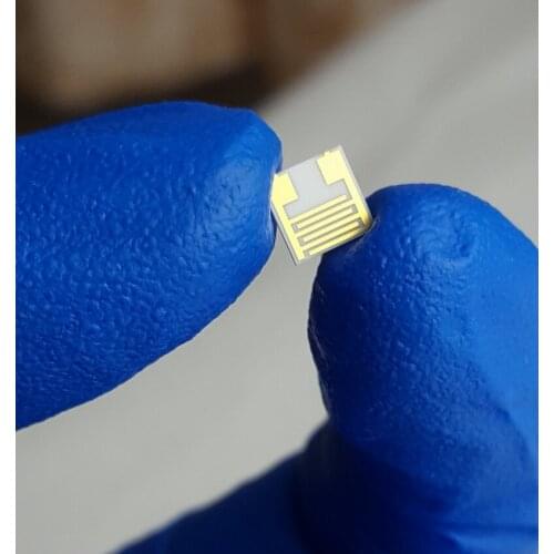 5mmX5mm interdigital gold electrode capacitance array ceramic circuit biogas humidity sensor chip scientific research