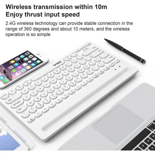 2 Colors Optional AJAZZ Durable Wide Compatibility Bluetooth-compatible Keyboard Comfortable for Laptop