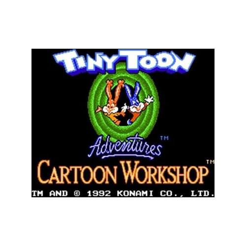Tiny Toon Adventures Cartoon Workshop Region Free 60 Pin 8Bit Game Card For Subor Game Players