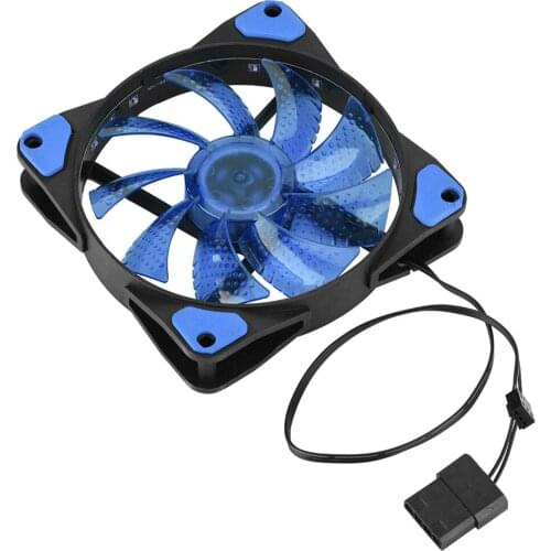 12x12cm Computer Cooling Fan 15 LEDs 3pin 4pin PC CPU Case Cooler Cooling Fan Hydraulic Bearing High Rotation Speed Fan