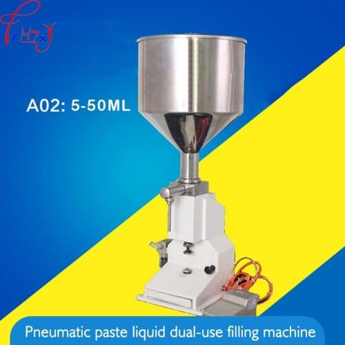 A02 Pneumatic Paste Liquid Filling Machine 50ml Food Grade Filling Machine Cosmetic Filling Equipment Tools 1PC