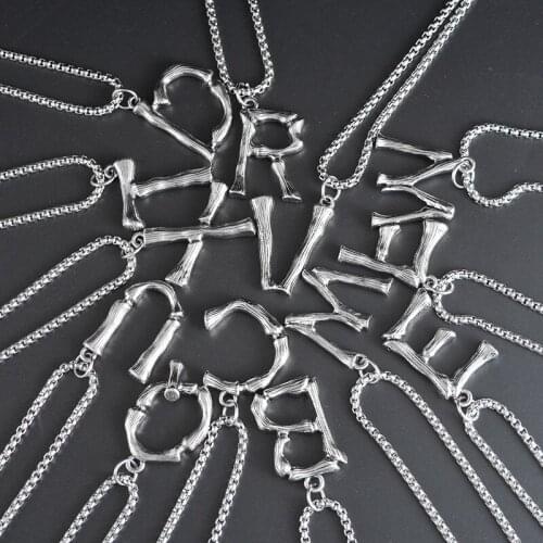 2019 Collares Moana Kolye The Exaggerated Fashion Personality Hip-hop Accessories Necklace Mens 26 English Letters Pendant