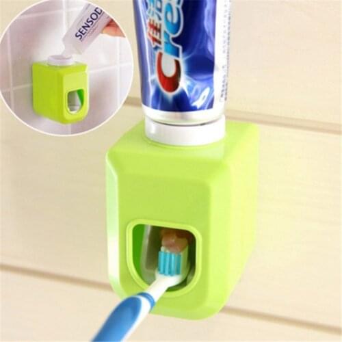 Toothpaste Dispenser Wall Mounted Stand Home Dust-proof Toothpaste Lazy Dispenser Bathroom Accessories