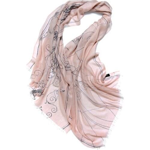 New fashion 100%cashmere printed women thin scarfs shawl pashmina 70x200cm small tassel