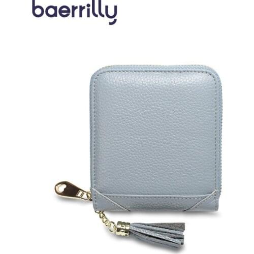 New Genuine Leather Women Wallet Small Coin Purse Zipper Ladies Clutch Bags Rfid Card Holder Purses And Handbags Luxury Cartera