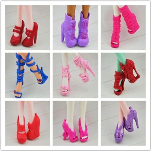 O for U Original High Quality Mixed Styles Beautiful Boots Sandles Monster Doll Shoes For Monster Dolls Outfits 10Pair/lot Toy