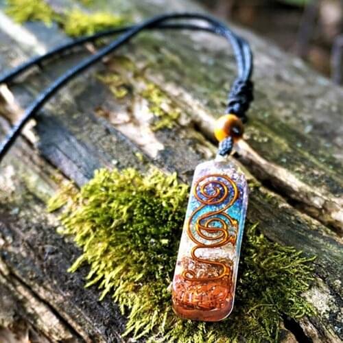 Orgonite Seven Chakras Crystal Stone Meditation Pendant Boho Long Chain Necklace for Women Choker Fashion Jewelry Bohemian