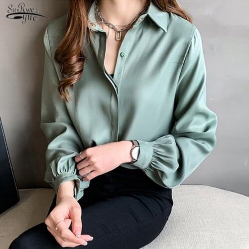 2020 Autumn Fashion Plus Size 4XL Blouse Casual Loose Women Shirts Long Sleeve Buttons White Shirt Women Tops Streetwear 11384