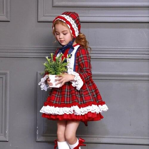 Spring Girls Lolita Vitange Dress Spanish Childrens Dresses Baby Girls Quality Madehand Princess Dresses Quality Comfortable