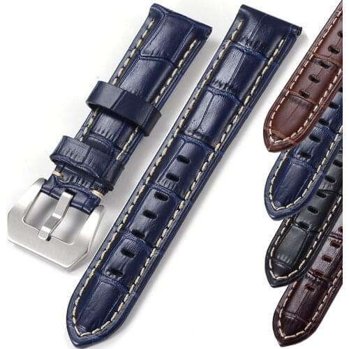 Quick Release 22mm 24mm High Quality Watchband Belt Replacement Band Watch Strap Top Grain Genuine Leather Watch Band Strap