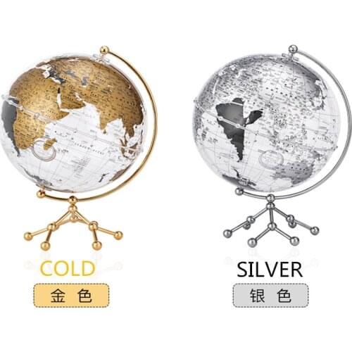 Luxury English Political District Bilingual Crystal Globe Transparent Furniture Decorative Ornaments