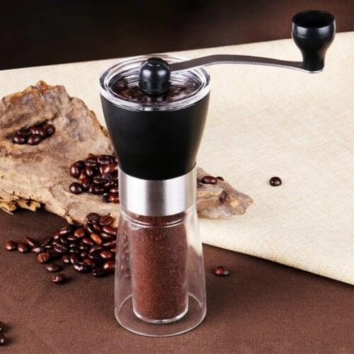 HGHO Manual Coffee Grinders Ceramic Burr Grinder Hand Coffee Grinder Portable Steel Coffee Grinder for Coffee Shop