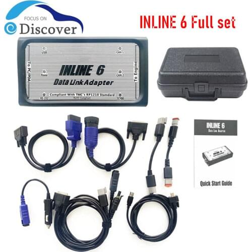 For Cummins INLINE 6 Data Link Adapter Heavy Duty Scanner INLINE6 Truck OBD2 Diagnostic Tool for Truck support multi-language