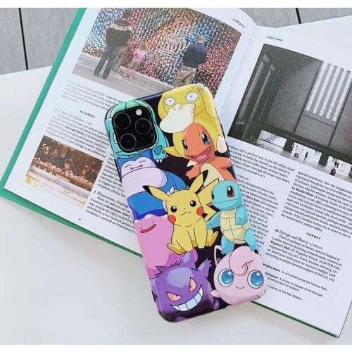 TAKARA TOMY Pokemon Family Soft Shell Phone Case for IPhone 6S/7/8P/X/XR/XS/XSMAX/11/12Pro/12min Phone Couple Case Cover