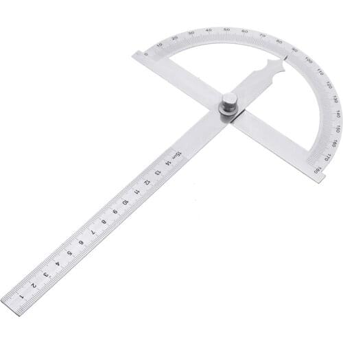 150mm 180 Degree Adjustable Protractor Stainless Steel Protractor Rotary Angle Finder Ruler Measuring Tool Wood Crafts Ruler