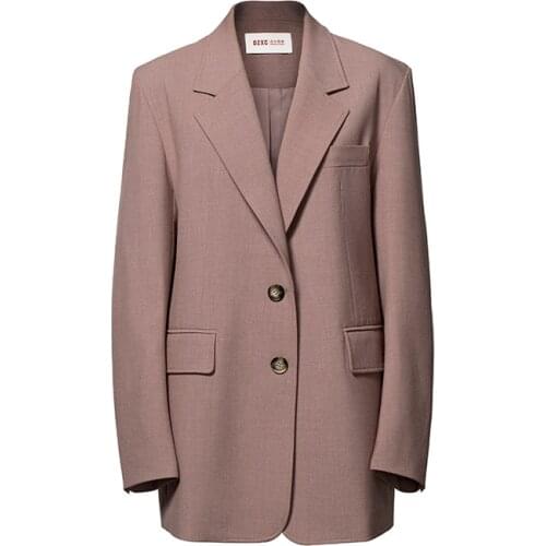 West Suit Jacket Women Casual Loose Black Pink Suit Jacket Female Hong Kong Style Suit Female