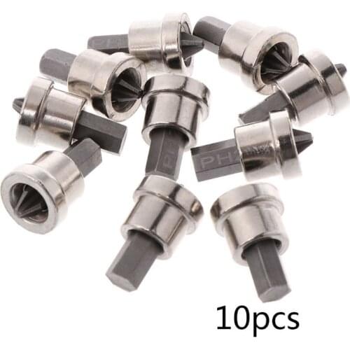 10pcs 25mm Long Depth Stop Plasterboard Drywall Bit Screws Locating Bits PH2 HEX Screwdriver Drywall Bits Screwdriver Bits Tool